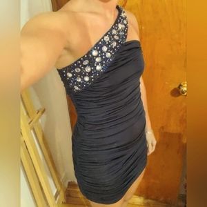Dark blue Fashion New York evening or party dress
